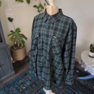 DIXXON The McCAFFREY Green and Black Plaid Shirt Jacket